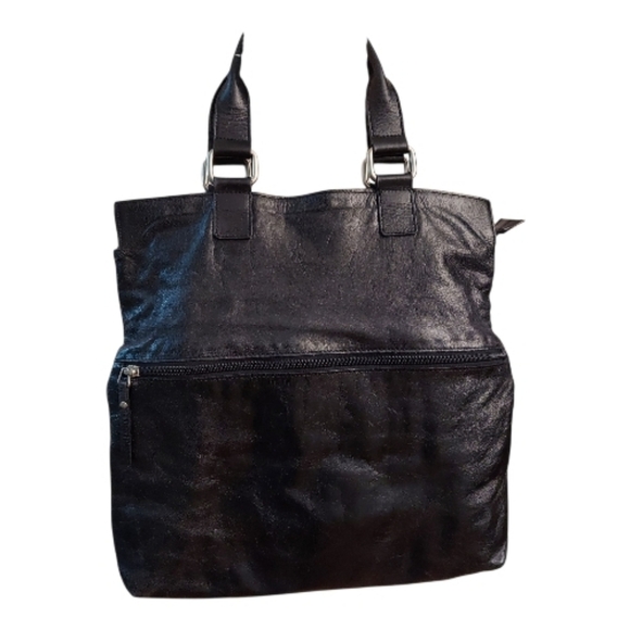 Garnet Hill Handbags - GARNET HILL Leather Fold Over Arm/Crossbody Bag